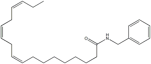 N-苄基-9顺-12顺-15顺-亚麻酸酰胺 结构式