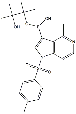 4-Methyl-1-[(4-Methylphenyl)sulfonyl]-5-azaindole-3-boronic acid pinacol ester Structure