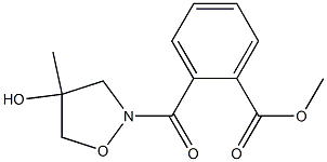 methyl 2-(4-hydroxy-4-methylisoxazolidine-2-carbonyl)benzoate,,结构式