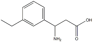 3-AMINO-3-(3-ETHYLPHENYL)PROPANOIC ACID Struktur