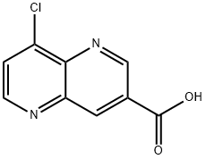 8-chloro-1,5-naphthyridine-3-carboxylic acid, 2007916-75-6, 结构式