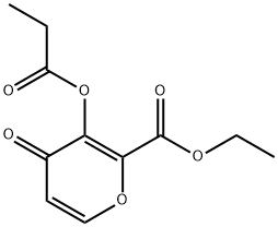 Ethyl 4-oxo-3-(propionyloxy)-4H-pyran-2-carboxylate Structure