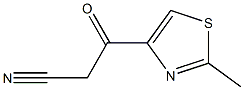 3-(2-甲基噻唑-4-基)-3-氧亚基丙腈 结构式