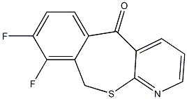 8,9-二氟苯并[5,6]硫杂卓并[2,3-B]吡啶-5(10H)-酮, , 结构式