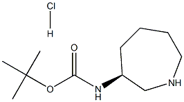 (S)-3-(BOC-氨基)氮杂环庚烷盐酸盐, , 结构式