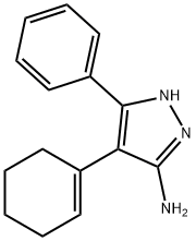 4-(CYCLOHEX-1-EN-1-YL)-3-PHENYL-1H-PYRAZOL-5-AMINE, 2201057-79-4, 结构式