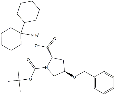 Boc-O-benzyl-L-trans-4-hydroxyproline dicyclohexylammonium salt Structure