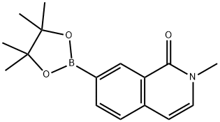 2-methyl-7-(4,4,5,5-tetramethyl-1,3,2-dioxaborolan-2-yl)isoquinolin-1(2H)-one Struktur