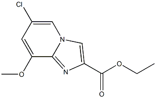 6-Chloro-8-methoxy-imidazo[1,2-a]pyridine-2-carboxylic acid ethyl ester Struktur