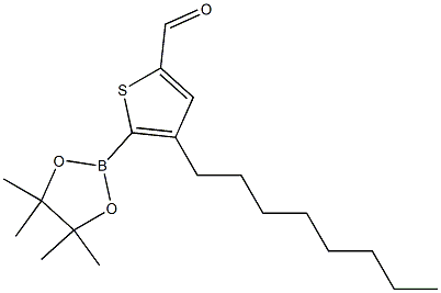 4-Octyl-5-(4,4,5,5-tetramethyl-1,3,2-dioxaborolan-2-yl)thiophene-2-carbaldehyde, 2252154-26-8, 结构式