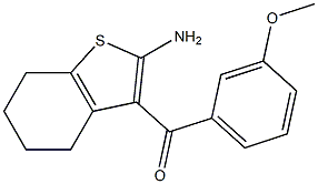(2-amino-4,5,6,7-tetrahydrobenzo[b]thiophen-3-yl)(3-methoxyphenyl)methanone Structure