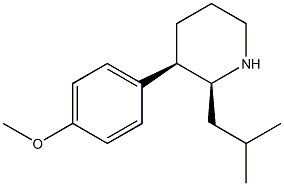 (2S,3R)-2-isobutyl-3-(4-methoxyphenyl)piperidine Structure