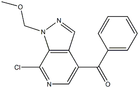 (7-chloro-1-(methoxymethyl)-1H-pyrazolo[3,4-c]pyridin-4-yl)(phenyl)methanone Structure