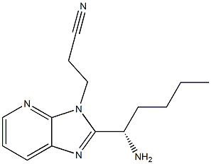 (S)-3-(2-(1-aminopentyl)-3H-imidazo[4,5-b]pyridin-3-yl)propanenitrile Structure