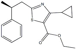 (S)-ethyl 4-cyclopropyl-2-(2-phenylpropyl)thiazole-5-carboxylate Structure