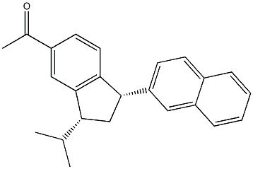 1-((1S,3R)-3-isopropyl-1-(naphthalen-2-yl)-2,3-dihydro-1H-inden-5-yl)ethanone Structure