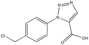1-(4-(chloromethyl)phenyl)-1H-1,2,3-triazole-5-carboxylic acid Structure