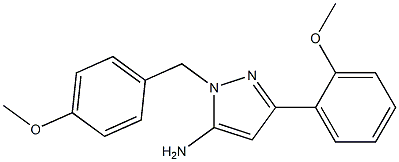 1-(4-methoxybenzyl)-3-(2-methoxyphenyl)-1H-pyrazol-5-amine Structure