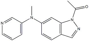 1-(6-(pyridin-3-ylmethylamino)-1H-indazol-1-yl)ethanone Structure