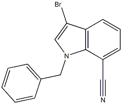 1-benzyl-3-bromo-1H-indole-7-carbonitrile Structure