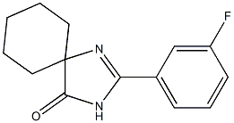 2-(3-fluorophenyl)-1,3-diazaspiro[4.5]dec-1-en-4-one Structure