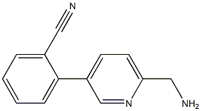 2-(6-(aminomethyl)pyridin-3-yl)benzonitrile Struktur
