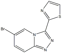 2-(6-bromo-[1,2,4]triazolo[4,3-a]pyridin-3-yl)thiazole Struktur