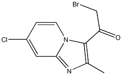 2-bromo-1-(7-chloro-2-methylimidazo[1,2-a]pyridin-3-yl)ethanone,,结构式