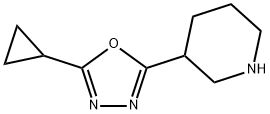 2-cyclopropyl-5-(piperidin-3-yl)-1,3,4-oxadiazole Structure