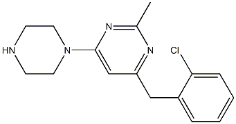 4-(2-chlorobenzyl)-2-methyl-6-(piperazin-1-yl)pyrimidine Structure