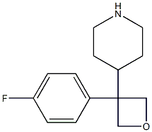 4-(3-(4-fluorophenyl)oxetan-3-yl)piperidine Structure