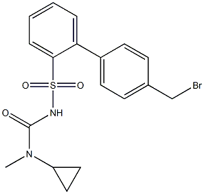 4'-(bromomethyl)-N-(cyclopropylmethylcarbamoyl)biphenyl-2-sulfonamide Struktur