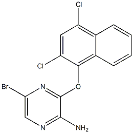 5-bromo-3-(2,4-dichloronaphthalen-1-yloxy)pyrazin-2-amine Structure