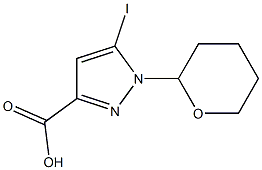 5-iodo-1-(tetrahydro-2H-pyran-2-yl)-1H-pyrazole-3-carboxylic acid Structure