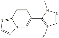 6-(4-bromo-1-methyl-1H-pyrazol-5-yl)imidazo[1,2-a]pyridine Structure