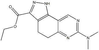 ethyl 7-(dimethylamino)-4,5-dihydro-1H-pyrazolo[3,4-f]quinazoline-3-carboxylate Struktur