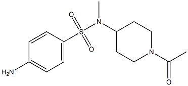 N-(1-acetylpiperidin-4-yl)-4-amino-N-methylbenzenesulfonamide Struktur