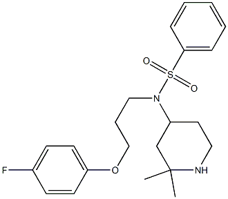 N-(2,2-dimethylpiperidin-4-yl)-N-(3-(4-fluorophenoxy)propyl)benzenesulfonamide Structure