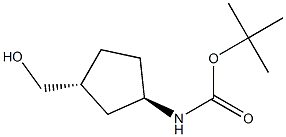 tert-butyl (1R,3R)-3-(hydroxymethyl)cyclopentylcarbamate Struktur