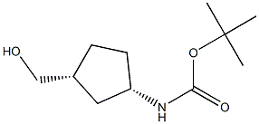 tert-butyl (1S,3R)-3-(hydroxymethyl)cyclopentylcarbamate Struktur