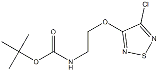 tert-butyl 2-(4-chloro-1,2,5-thiadiazol-3-yloxy)ethylcarbamate,,结构式