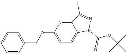 tert-butyl 5-(benzyloxy)-3-iodo-1H-pyrazolo[4,3-b]pyridine-1-carboxylate Struktur