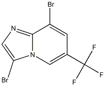 3,8-Dibromo-6-trifluoromethyl-imidazo[1,2-a]pyridine 结构式
