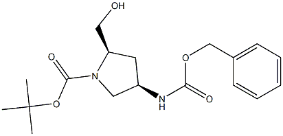 (2R,4R)-1-BOC-2-hydroxymethyl-4-CBZ-aminoPyrrolidine Structure