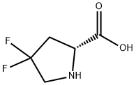 (2R)-4,4-二氟吡咯烷-2-羧酸, 1401332-74-8, 结构式