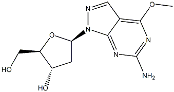 6-Amino-4-methoxy-1-(2-deoxy-beta-D-ribofuranosyl)-1H-pyrazolo[3,4-d]pyrimidine Structure
