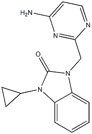 1-(4-Amino-pyrimidin-2-ylmethyl)-3-cyclopropyl-1,3-dihydro-benzoimidazol-2-one Structure