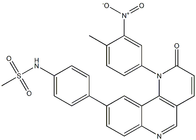N-{4-[1-(4-Methyl-3-nitro-phenyl)-2-oxo-1,2-dihydro-benzo[h][1,6]naphthyridin-9-yl]-phenyl}-methanesulfonamide