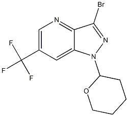 3-Bromo-1-(tetrahydro-2H-pyran-2-yl)-6-(trifluoromethyl)-1H-pyrazolo[4,3-b]pyridine Structure