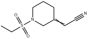 2-[(3Z)-1-(ethanesulfonyl)piperidin-3-ylidene]acetonitrile Structure